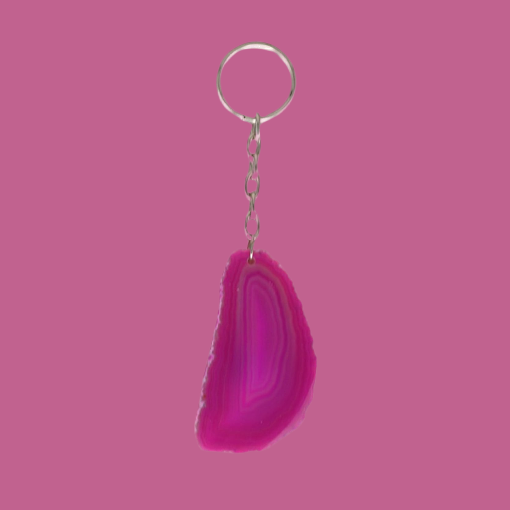 Agaat schijf roze