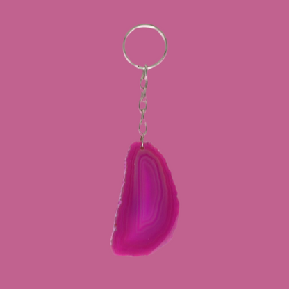 Agaat schijf roze