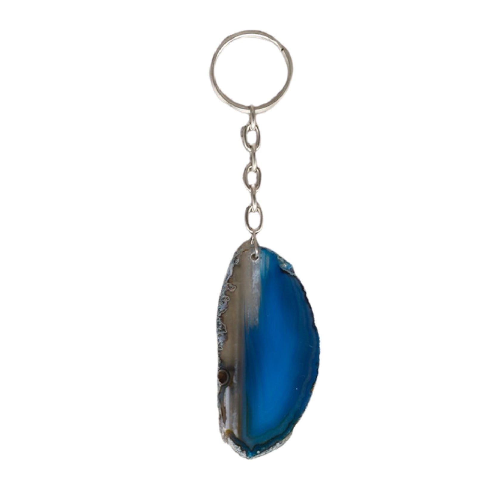 Agaat schijf blauw